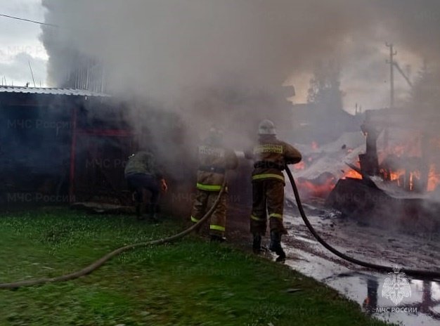 Пожар в Козельском районе, д. Каменка, переулок Школьный