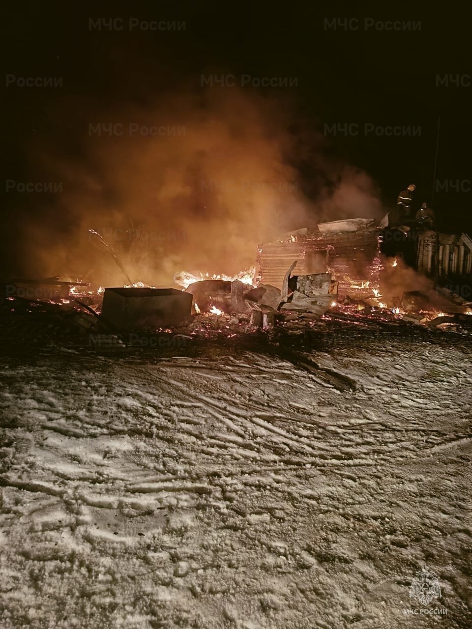 Пожар в Козельском районе, д. Сенино Второе, ул. Молодежная